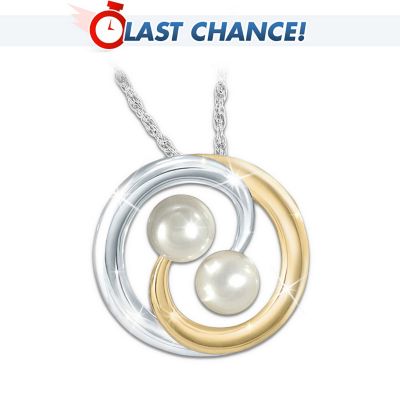 Lover's Knot Cultured Pearl Pendant Necklace