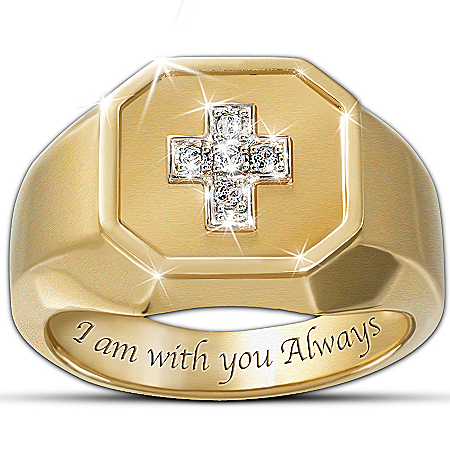 The Devotion Diamond Men's Ring With A Cross Design