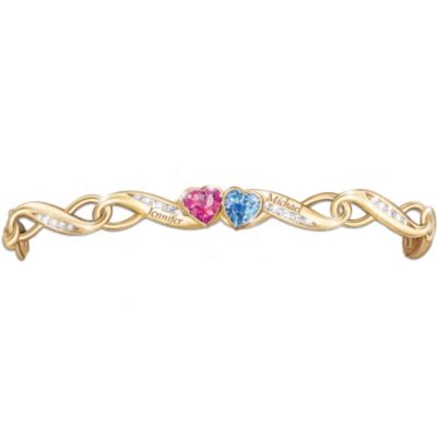 Love's Journey Personalized Women's Bracelet With Birthstones