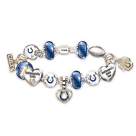 Go Colts! #1 Fan Charm Bracelet
