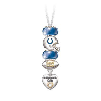 NFL Indianapolis Colts Charm Necklace: Go Colts! #1 Fan