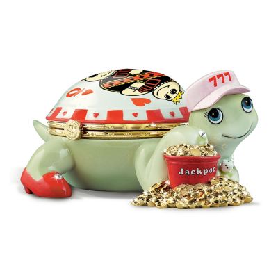 The Queen Of Hearts Turtle Music Box For Casino Lovers