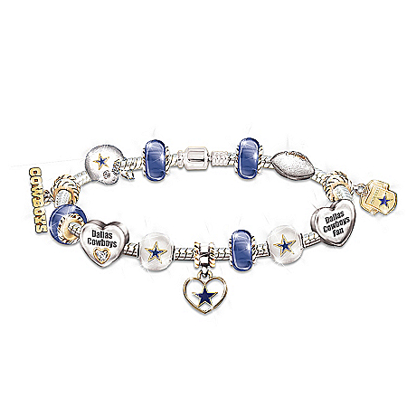 Go Cowboys! #1 Fan Charm Bracelet