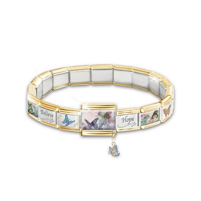 Lena Liu On Gentle Wings Italian Charm Bracelet