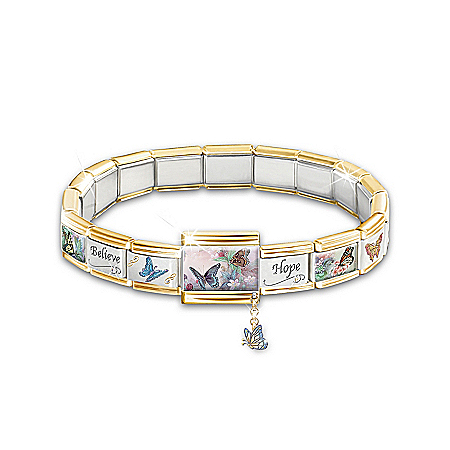Lena Liu On Gentle Wings Italian Charm Bracelet