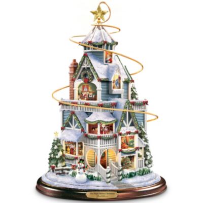 Thomas Kinkade The Night Before Christmas Tabletop Centerpiece