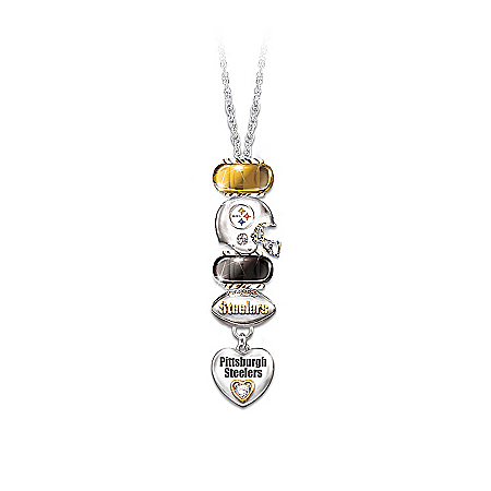NFL Pittsburgh Steelers Charm Necklace: Go Steelers! #1 Fan