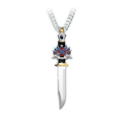 Civil War Commemorative Knife Pendant Necklace