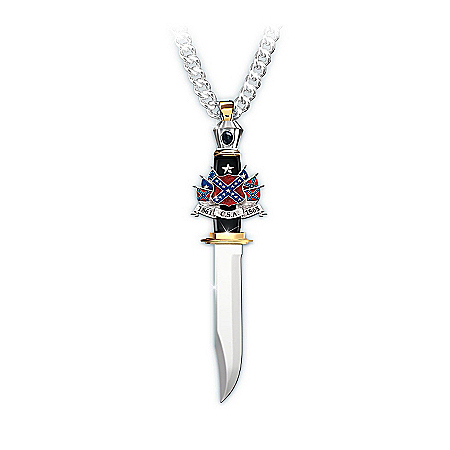 Civil War Commemorative Knife Pendant Necklace
