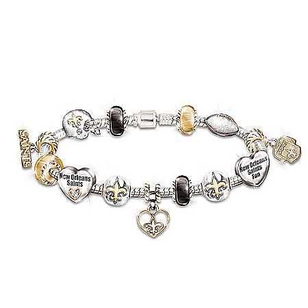 Go Saints! #1 Fan Charm Bracelet