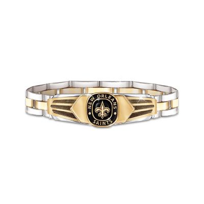 NFL New Orleans Saints Men's Stainless Steel Bracelet