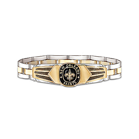 NFL New Orleans Saints Men's Stainless Steel Bracelet