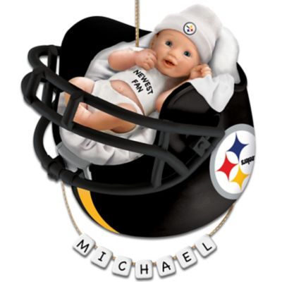 Pittsburgh Steelers Personalized Baby's First Christmas Ornament