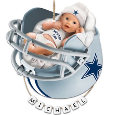 Dallas Cowboys Personalized Baby's First Christmas Ornament