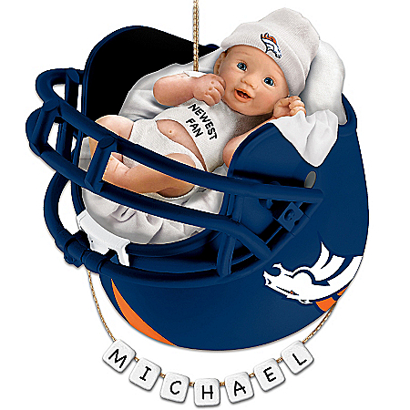 Denver Broncos Personalized Baby's First Christmas Ornament