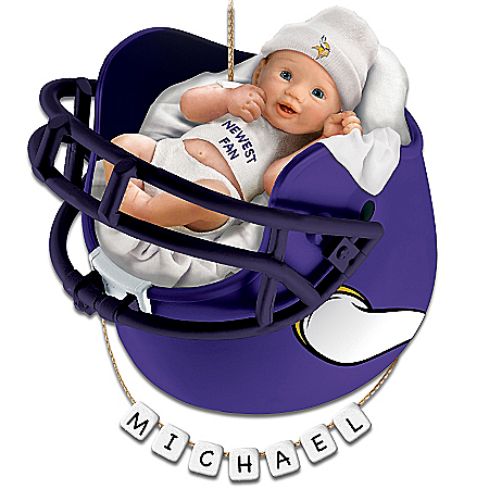 Minnesota Vikings Personalized Baby's First Christmas Ornament