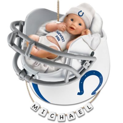 Indianapolis Colts Personalized Baby's First Christmas Ornament