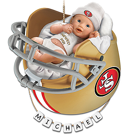 San Francisco 49ers Personalized Baby's First Christmas Ornament