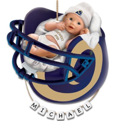 St. Louis Rams Personalized Baby's First Christmas Ornament