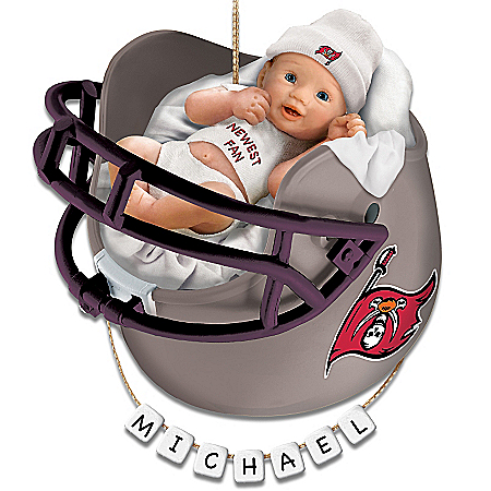 Tampa Bay Buccaneers Personalized Baby's First Christmas Ornament