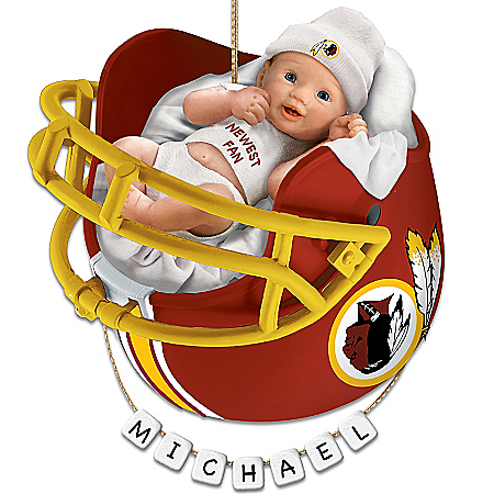 Washington Redskins Personalized Baby's First Christmas Ornament