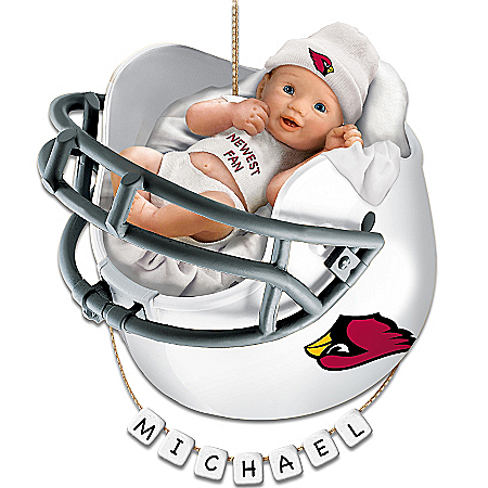 Arizona Cardinals Personalized Baby's First Christmas Ornament