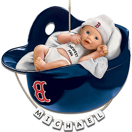 Boston Red Sox Personalized Baby's First Christmas Ornament