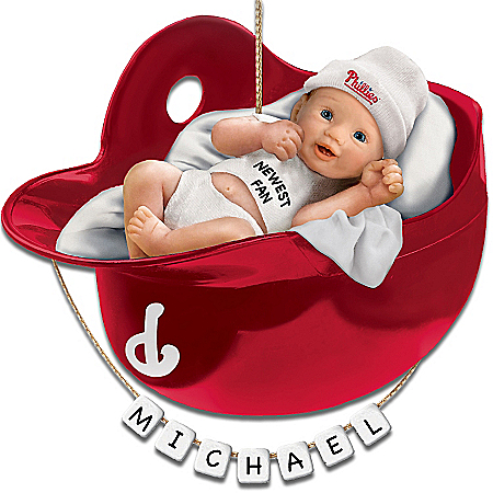 Philadelphia Phillies Personalized Baby's First Christmas Ornament