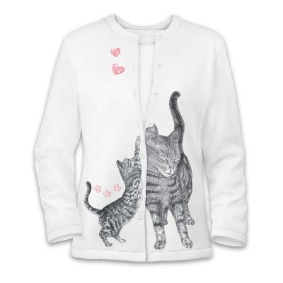 Welcome Home Women's Cat Art Sweater