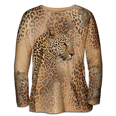 In The Spot-Light Women's Shirt With Leopard Artwork