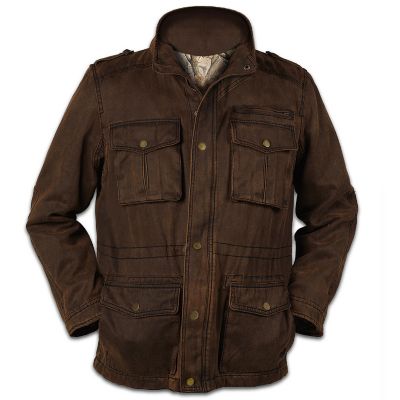 Northwoods Terrain Men's Cotton Twill Jacket With Deer Imagery