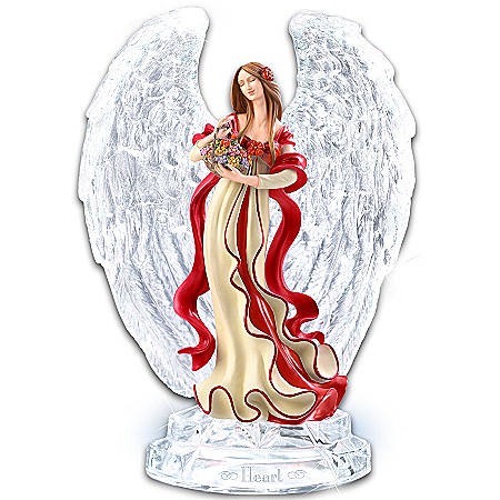 Heaven's Heartfelt Blessings: Heart Disease Awareness Angel Figurine