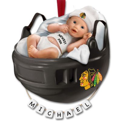 NHL Chicago Blackhawks® Personalized Baby's First Ornament