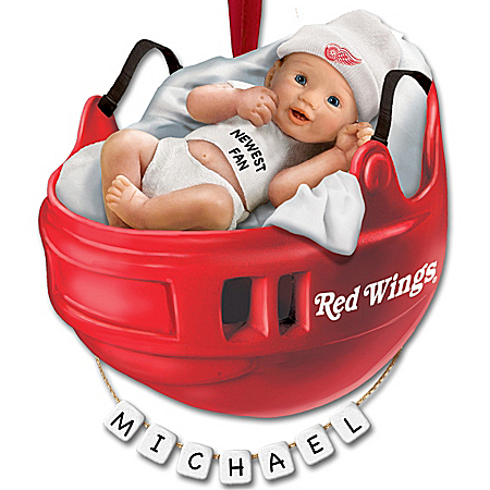 NHL® Detroit Red Wings® Personalized Baby's First Ornament