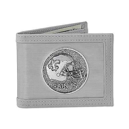 The New Orleans Saints Stainless Steel Men's Wallet