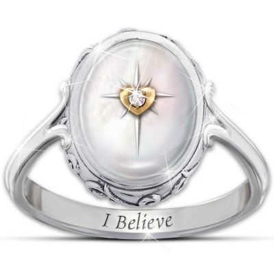 Diamond And Mother Of Pearl Ring: I Believe