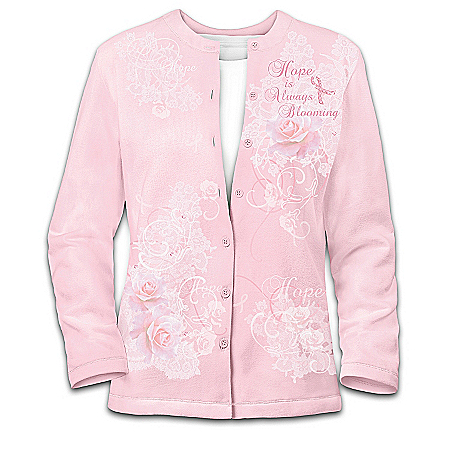 The Beauty Of Hope: Breast Cancer Support Women's Cardigan Sweater