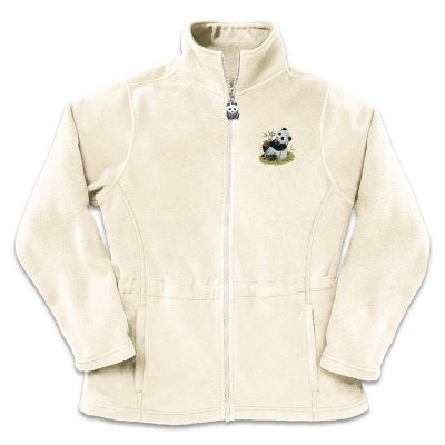 Panda Art Women's Fleece Jacket: Mother's Love