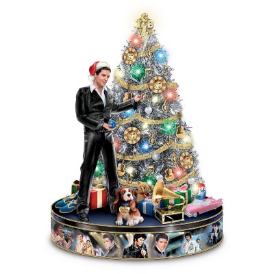 Elvis Rock 'N' Roll Pre-Lit And Musical Tabletop Christmas Tree