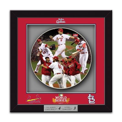 St. Louis Cardinals MLB 2011 World Series Collector Plate In Shadowbox Display Case