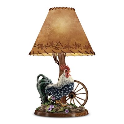 Rooster Table Lamp: Morning Glory