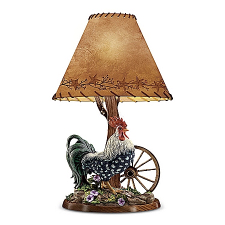 Rooster Table Lamp: Morning Glory