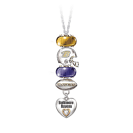 Go Ravens! #1 Fan Charm Necklace