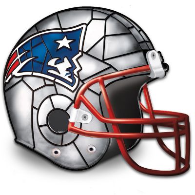 Officially Licensed New England Patriots Stained-Glass Design Helmet Accent Lamp