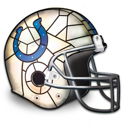 Officially Licensed Indianapolis Colts Stained-Glass Design Helmet Accent Lamp