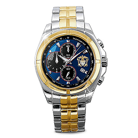 Commemorative U.S. Navy Mens Chronograph Watch