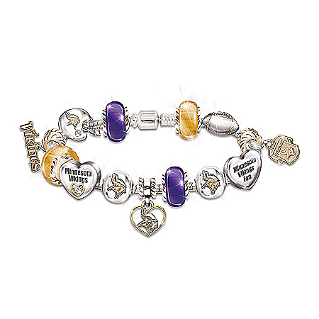 Go Vikings! #1 Fan Charm Bracelet