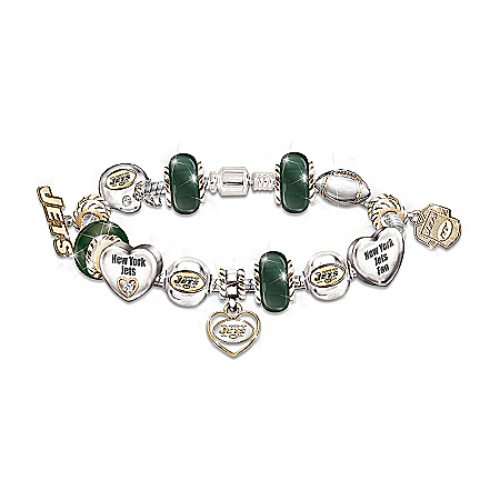 Go Jets! #1 Fan Charm Bracelet