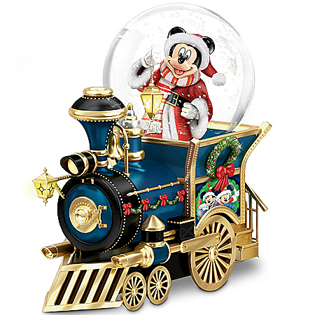 Disney Mickey Mouse Miniature Snowglobe: Santa Mouse Is Comin' To Town