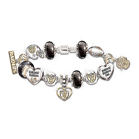 Go Raiders! #1 Fan Charm Bracelet